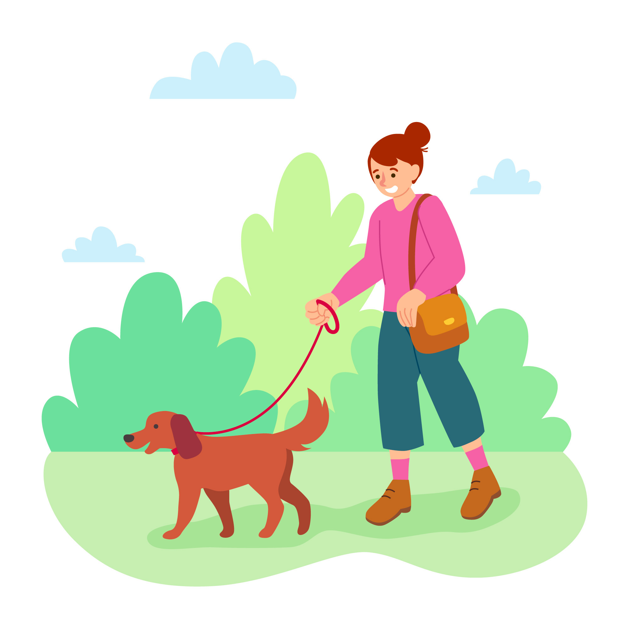 Dog walker illustration